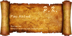 Pau Keled névjegykártya